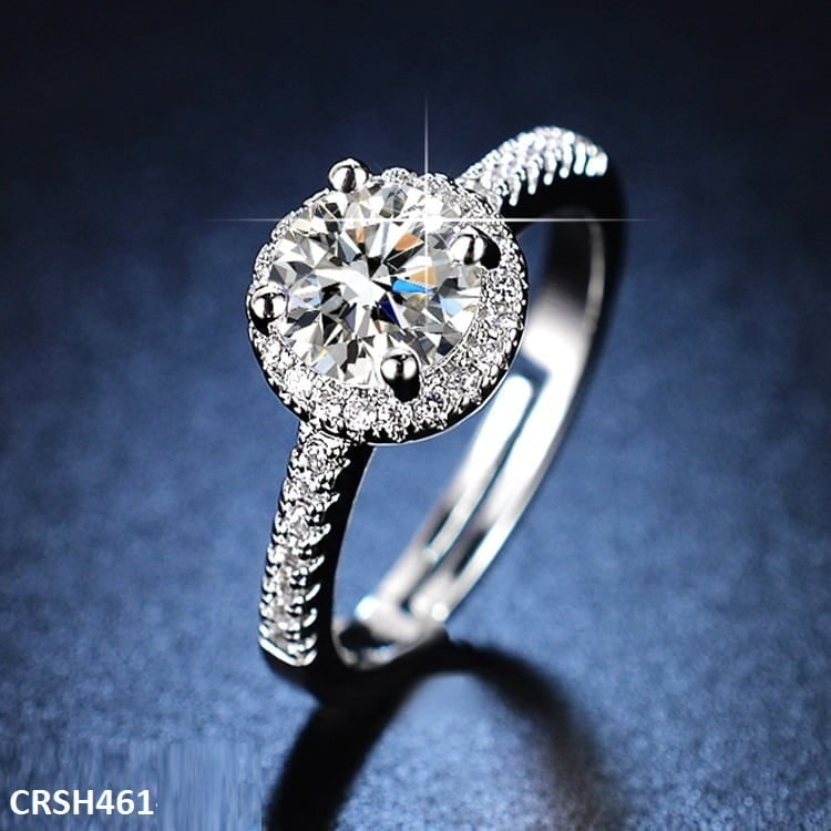 Round Birthstone Ring Adjustable
