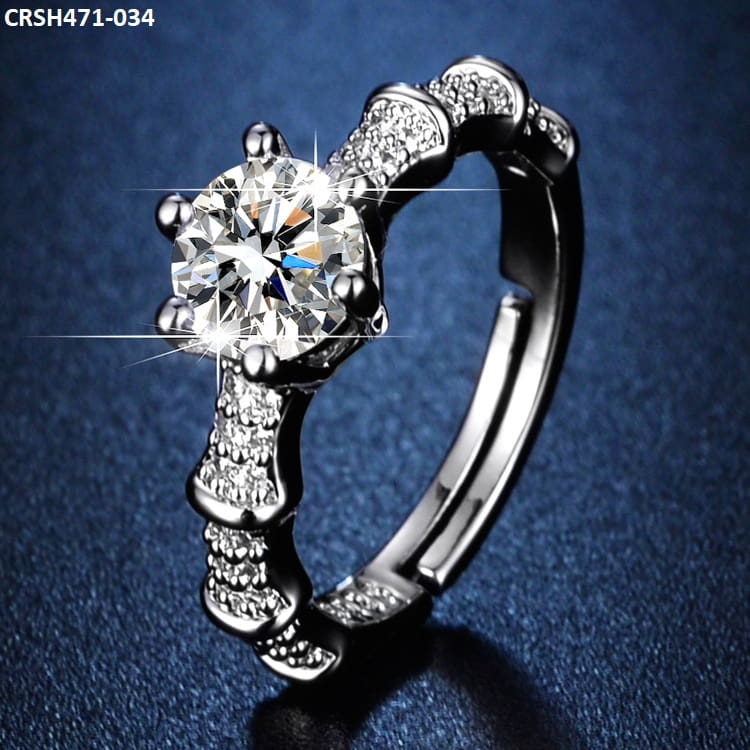Step Birthstone Ring Adjustable