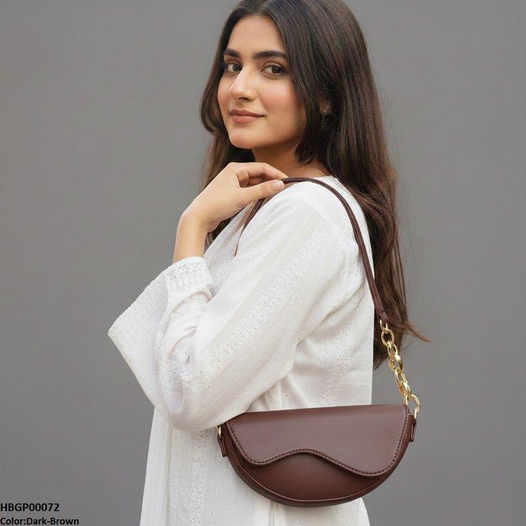 Aurelia Saddle Armpit Bag Dark Brown