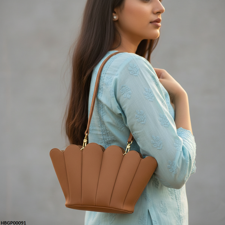Velvet Shell Ladies Handbag