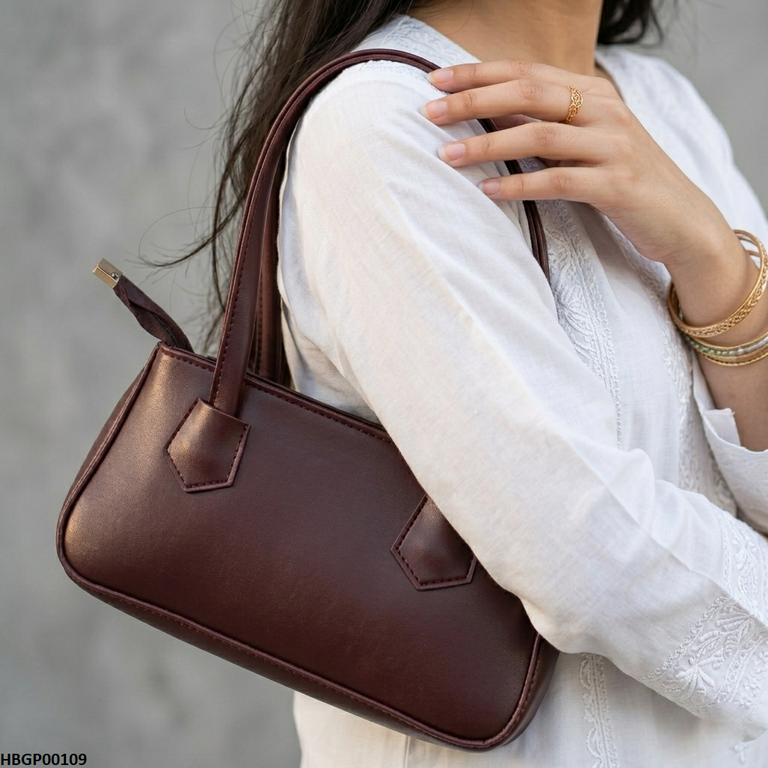 Trendy Armpit Ladies Hand Bag - Dark Brown