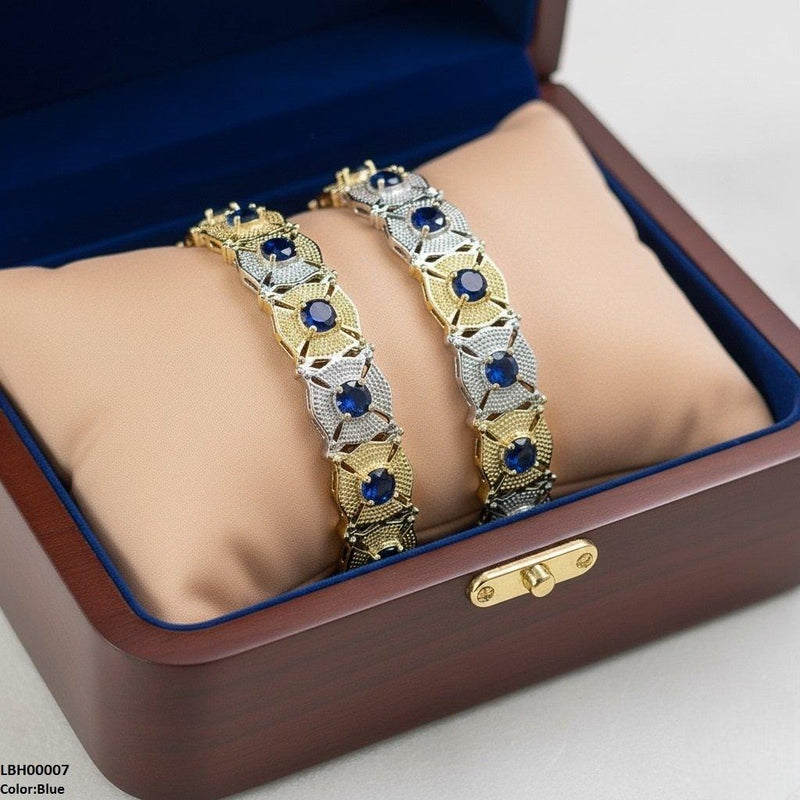 Round Flower Bangle Set