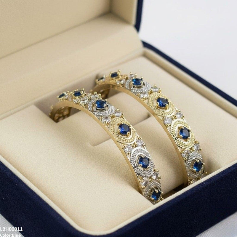 Imp Round Stone Bangle Set
