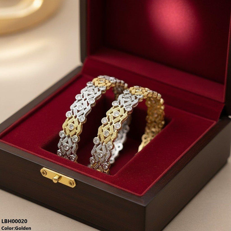 Round Stone Bangle Set