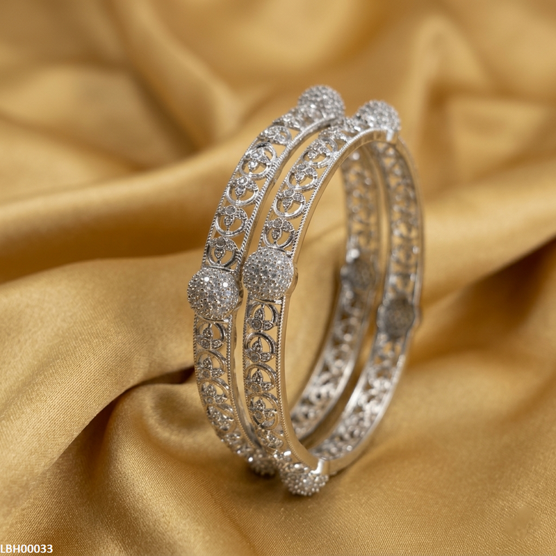 Round Flower Bangles Set