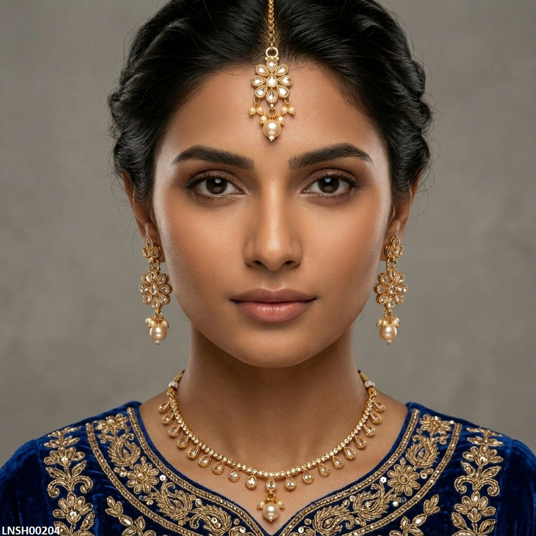 Tear Pearl Drop Necklace Set
