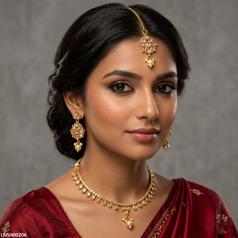Marquise Peral Drop Necklace Set