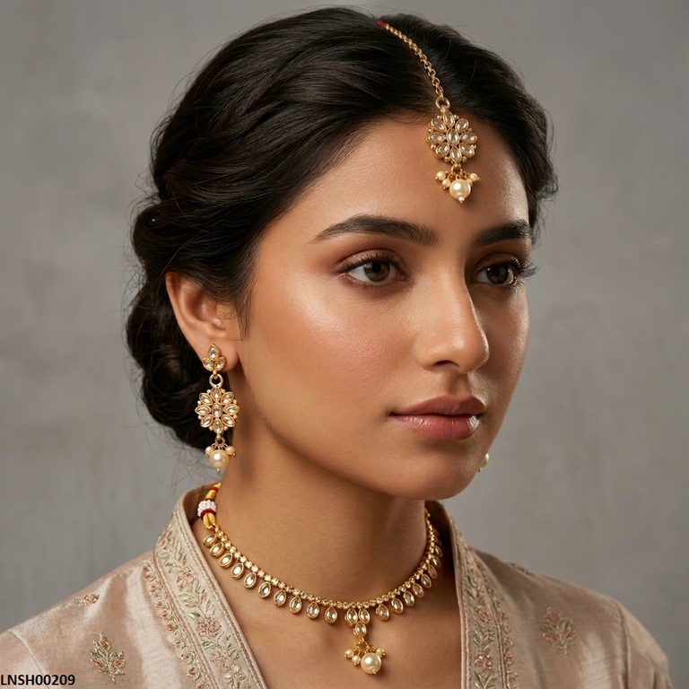 Marquise/Tear Pearl Drop Necklace Set