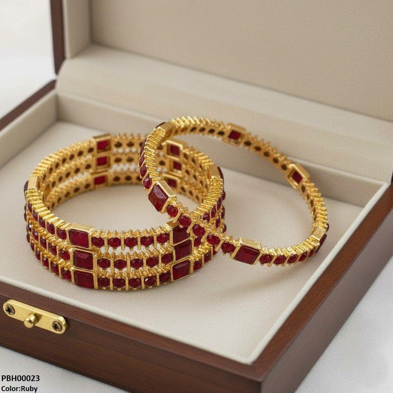 Square Round 4 Pcs of Bangles Set