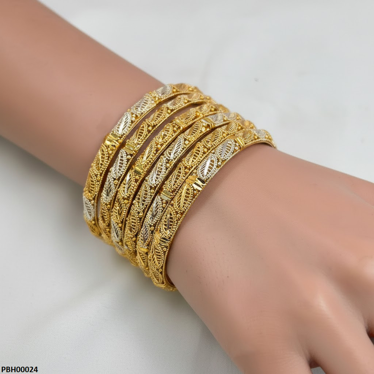 Round Leaf 6 Pcs of Bangles Set