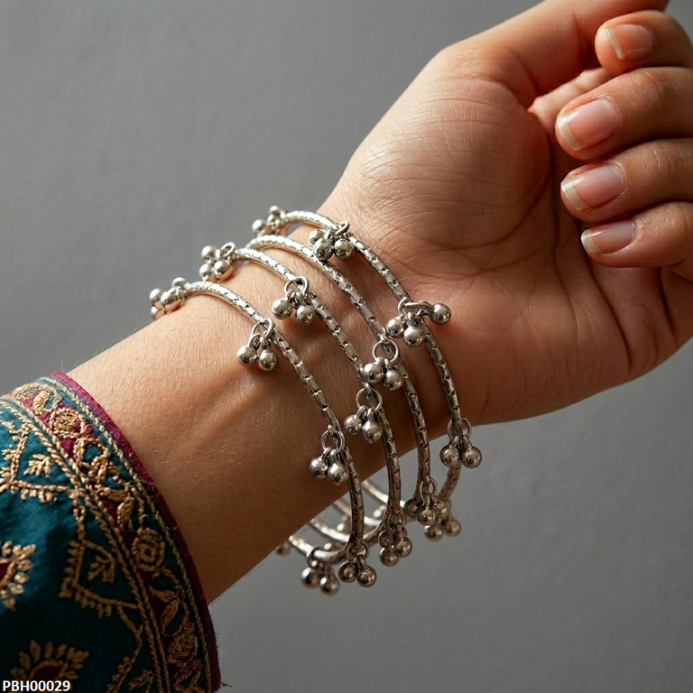 Azm Silver Kashmiri Bangles