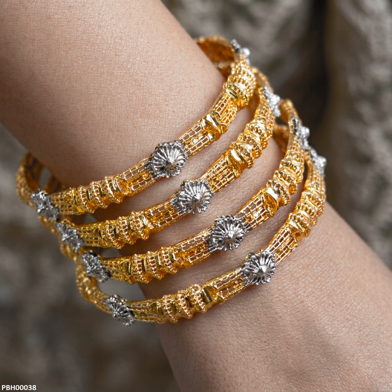 Azm Round Flower Bangles