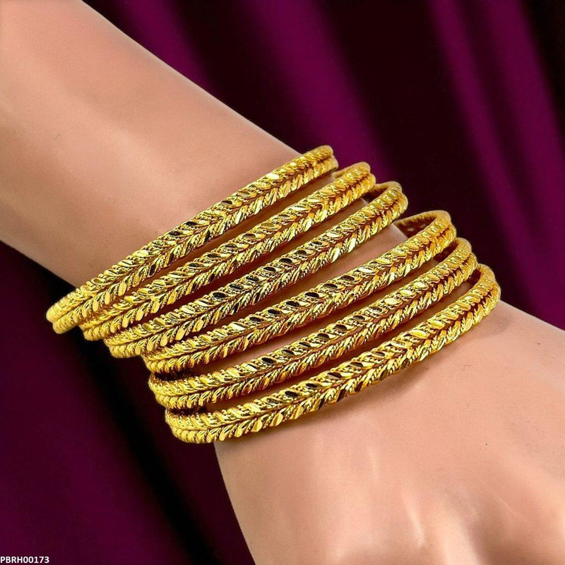 Double Rope Twist Bangles 6 Pcs Set