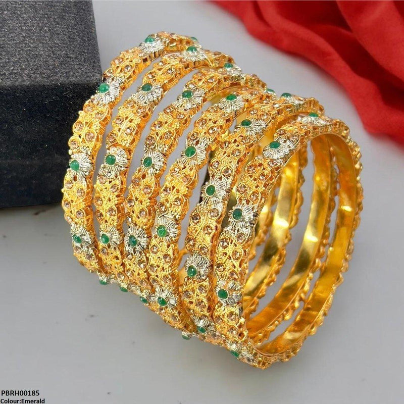 Flower/Leaf Bangles 6 Pcs Set