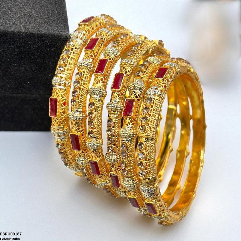 Rectangle/Round Bangles 6 Pcs Set