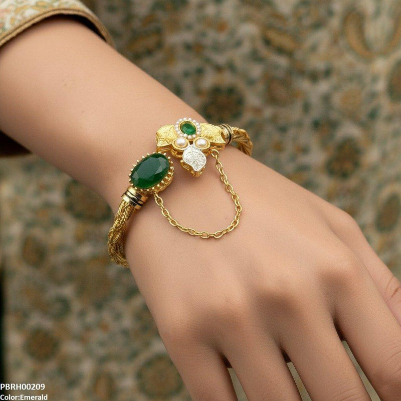 Oval Leaf Bangle Set