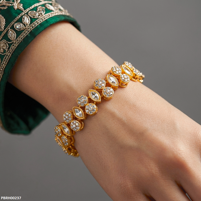 Marquise Round Stone Bracelet