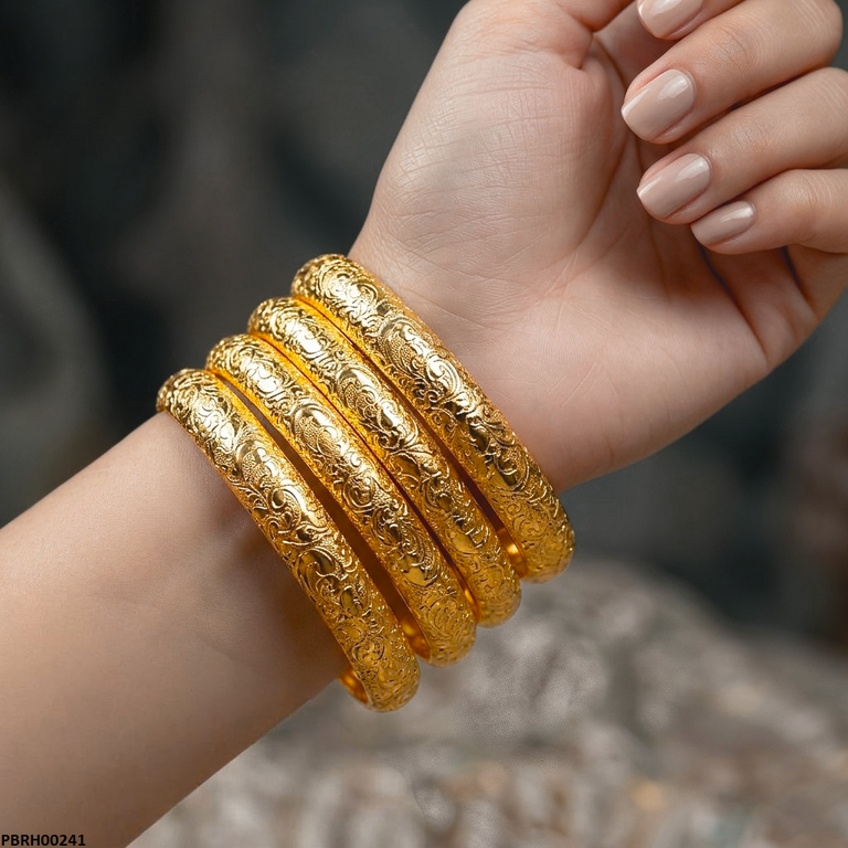 Flower Design Bangles Set