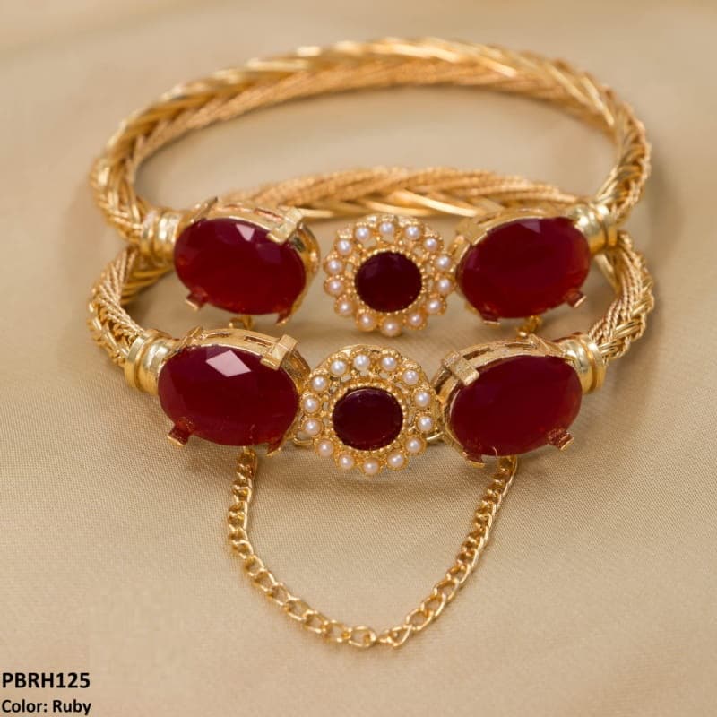 Flower/Bezza Hand Bangles Pair