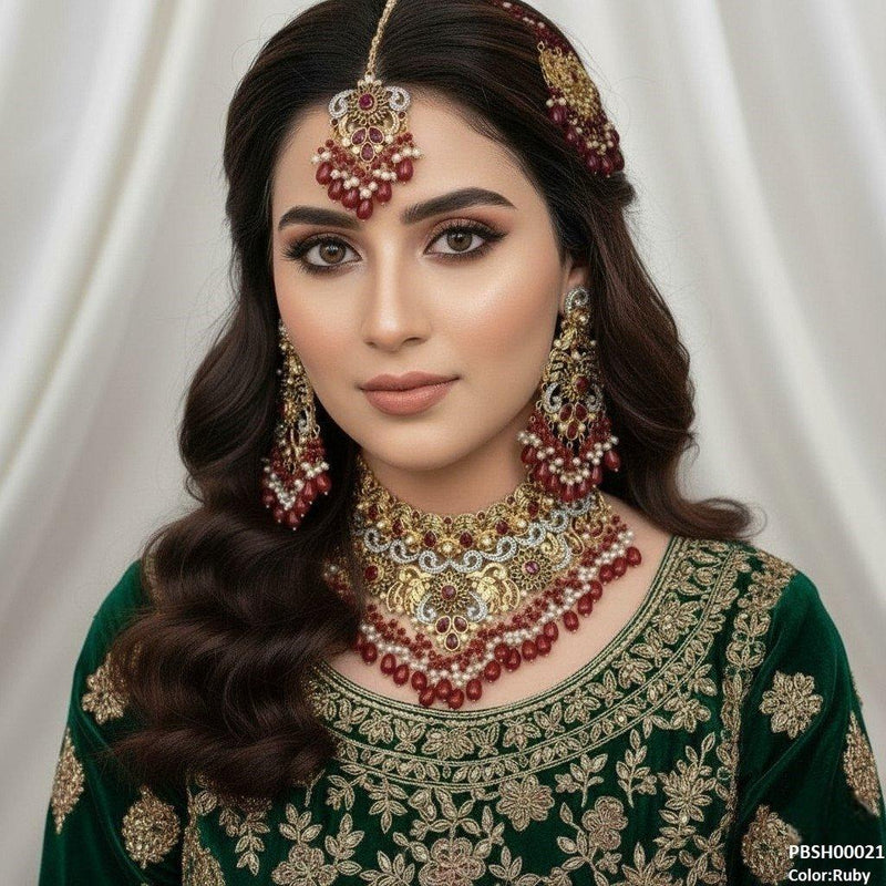 Flower Bridal Necklace Set