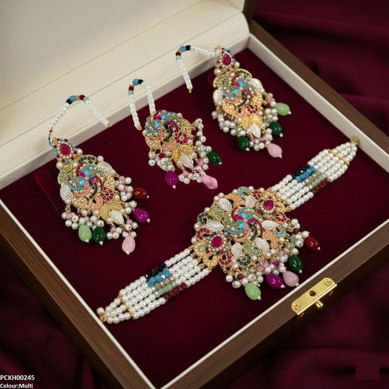 Tear Flower Pearl Choker Set