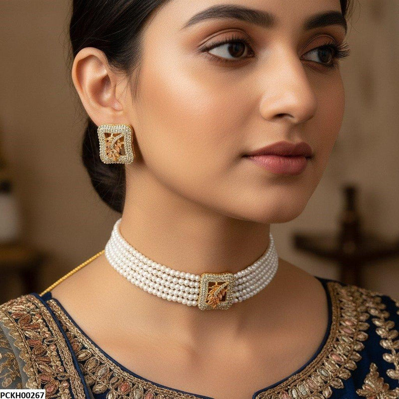 Marquise Leaf Choker Set