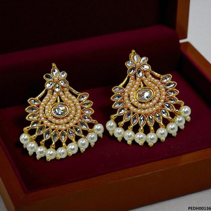 Flower Pearl Drop Earrings