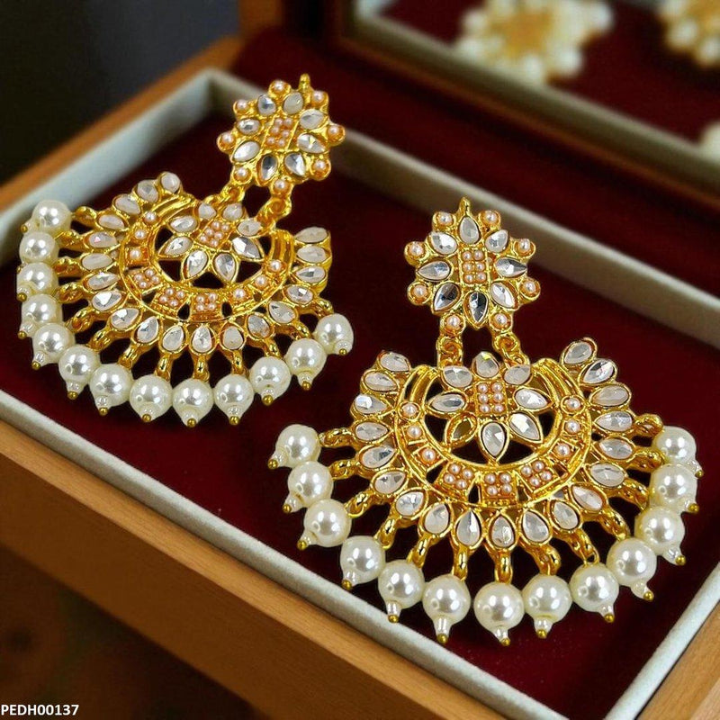 Tear/Flower Pearl Drop Earrings
