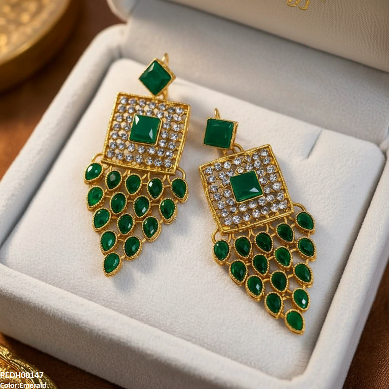 Square Tear Drop Earrings