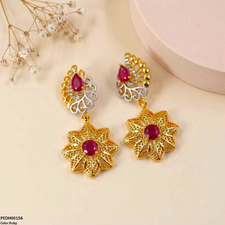 Tear Flower Drop Earrings