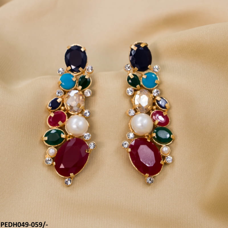Oval/Pear Drops Earrings Pair