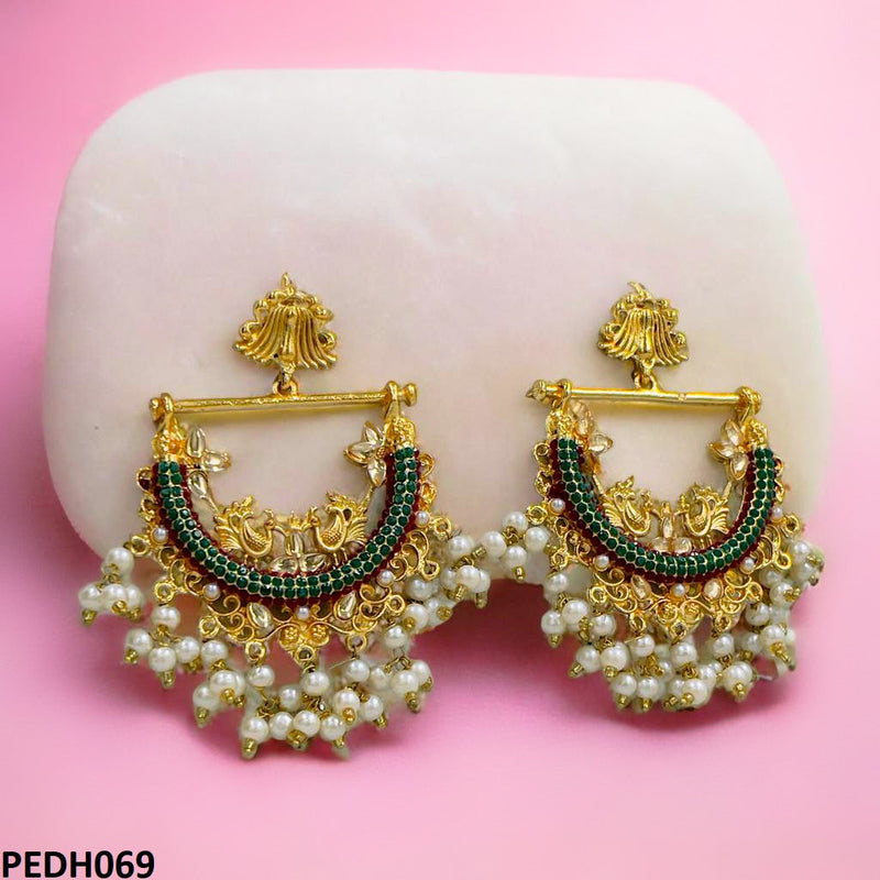 Peacock Ear Drop Pair
