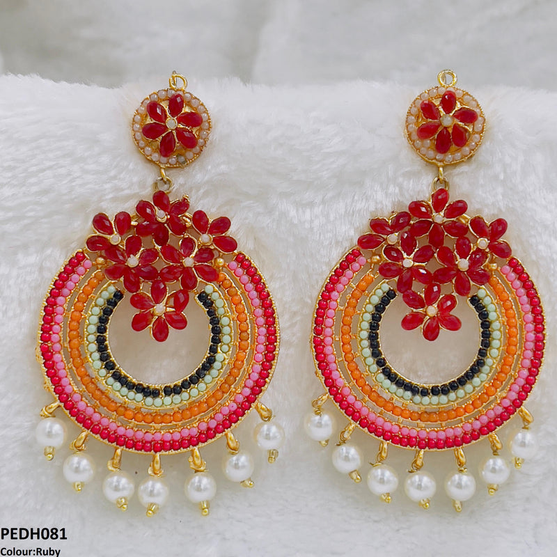 Rainbow Pearl Drop Earrings
