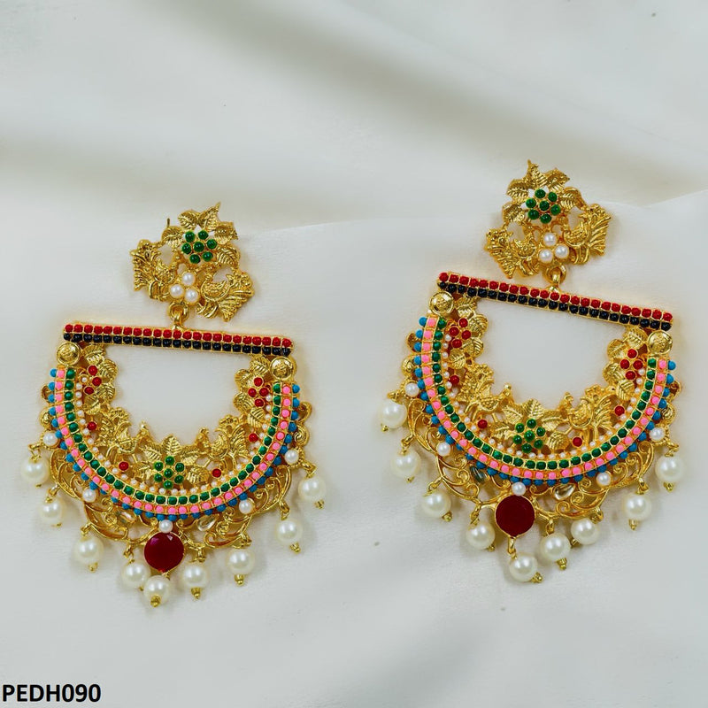 Flower/Pearl Drop Earrings