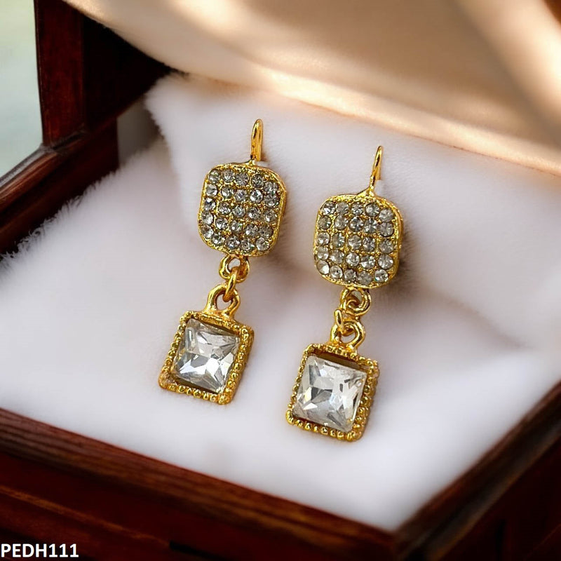 H111 Frn Square Drop Earrings