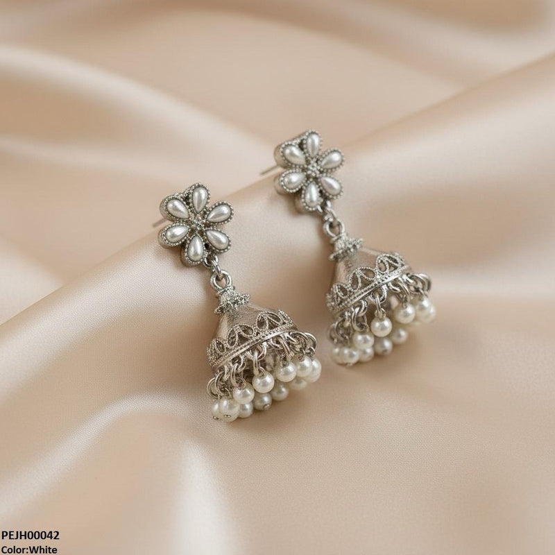 Flower Pearl Drop Jhumki