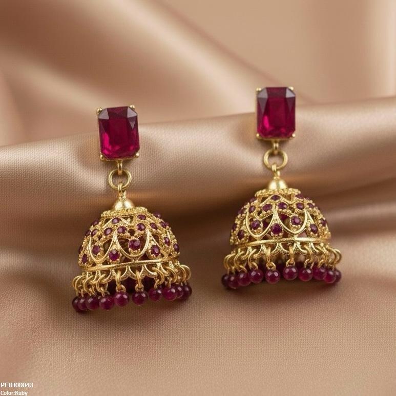 Rectangle Pearl Drop Jhumki