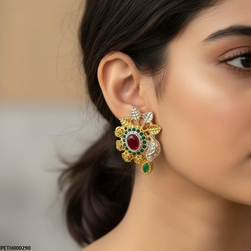 Oval Flower/Leaf Tops Pair