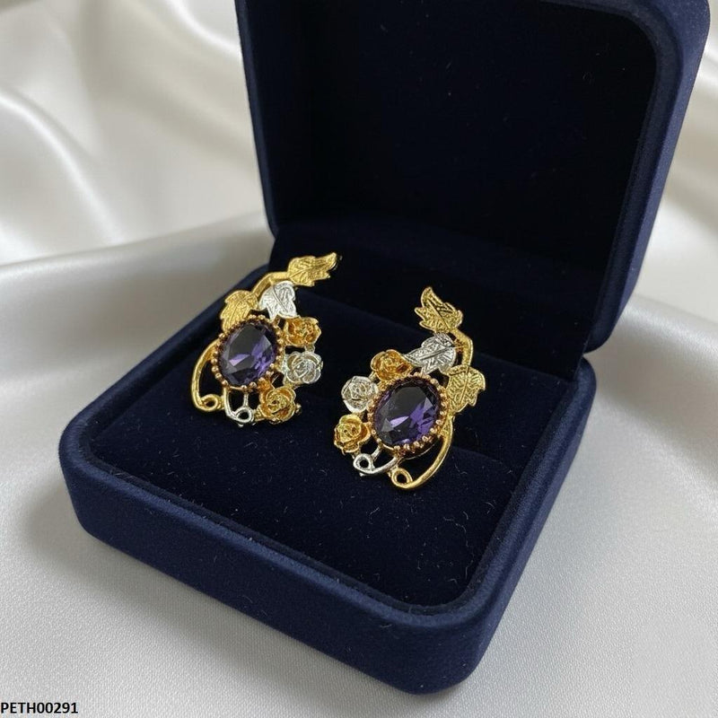 Oval Flower Tops Pair