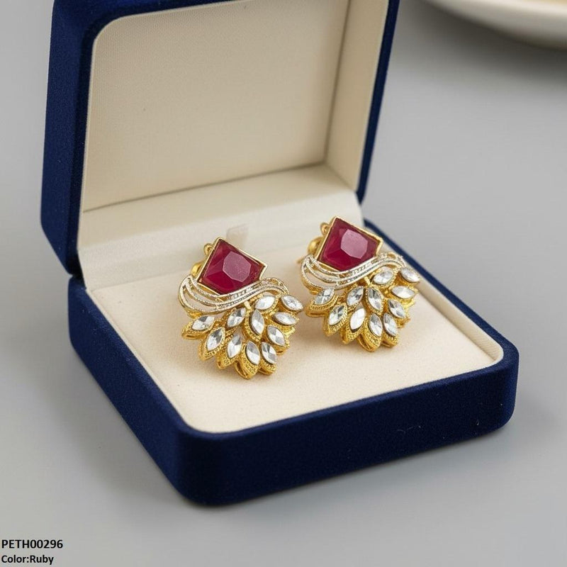 Square/Marquise Leaf Tops Pair
