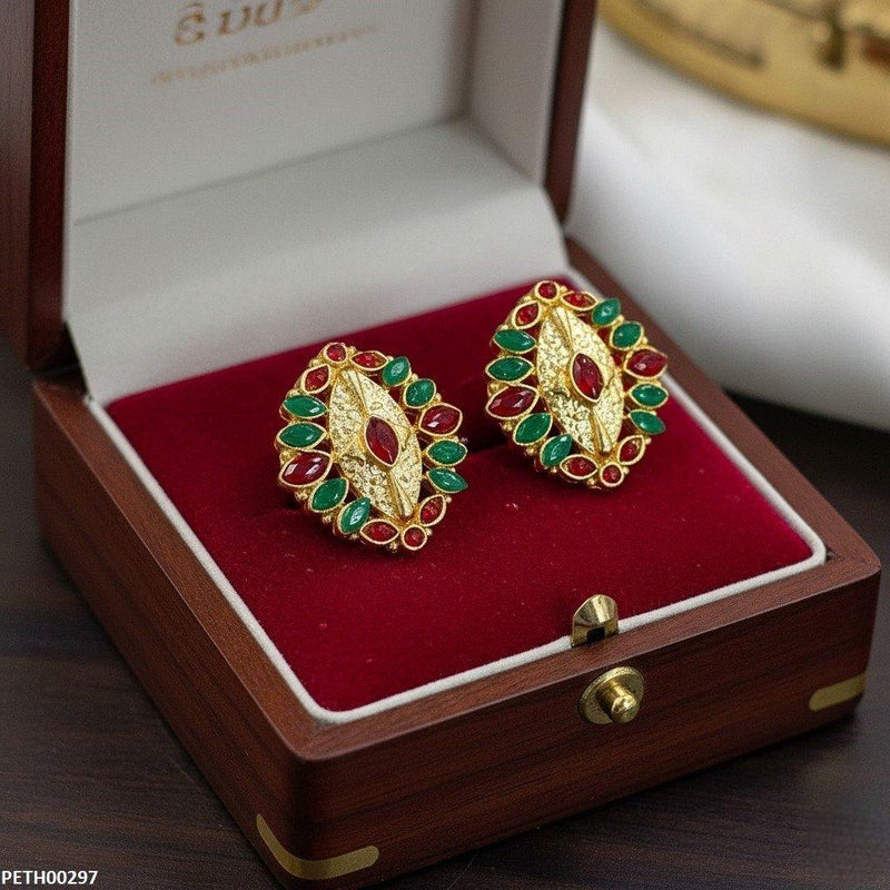 Marquise Stone Tops Pair