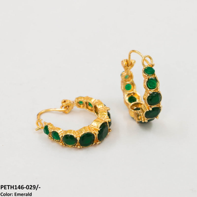 Round Ear Hoops Pair