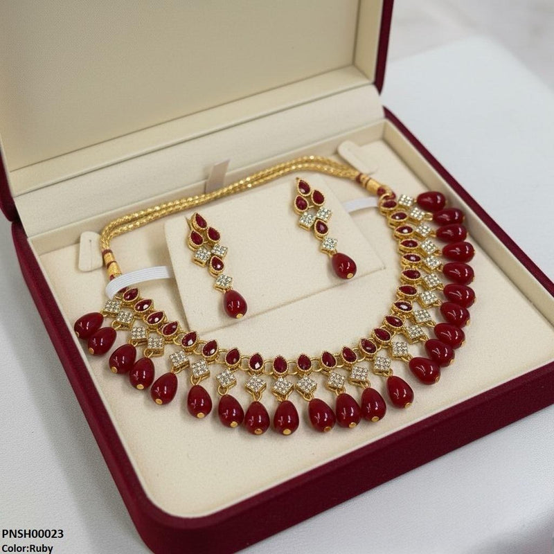 Tear Pearl Drop Necklace Set