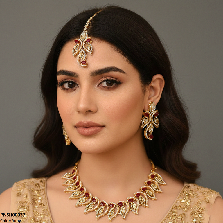 Oval Leaf Necklace Set