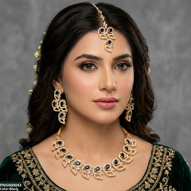 Leaf Round Necklace Set