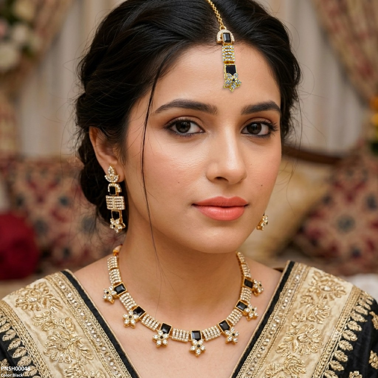 Square Flower Necklace Set