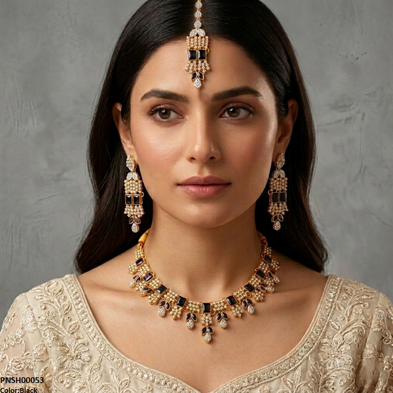 Square/Marquise Necklace Set