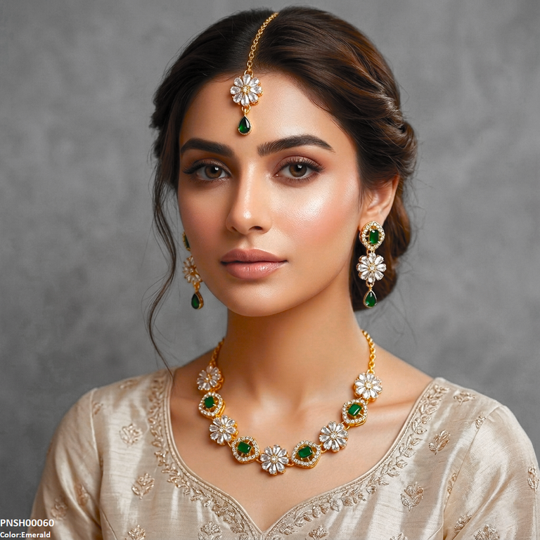 Floral Flower Necklace Set