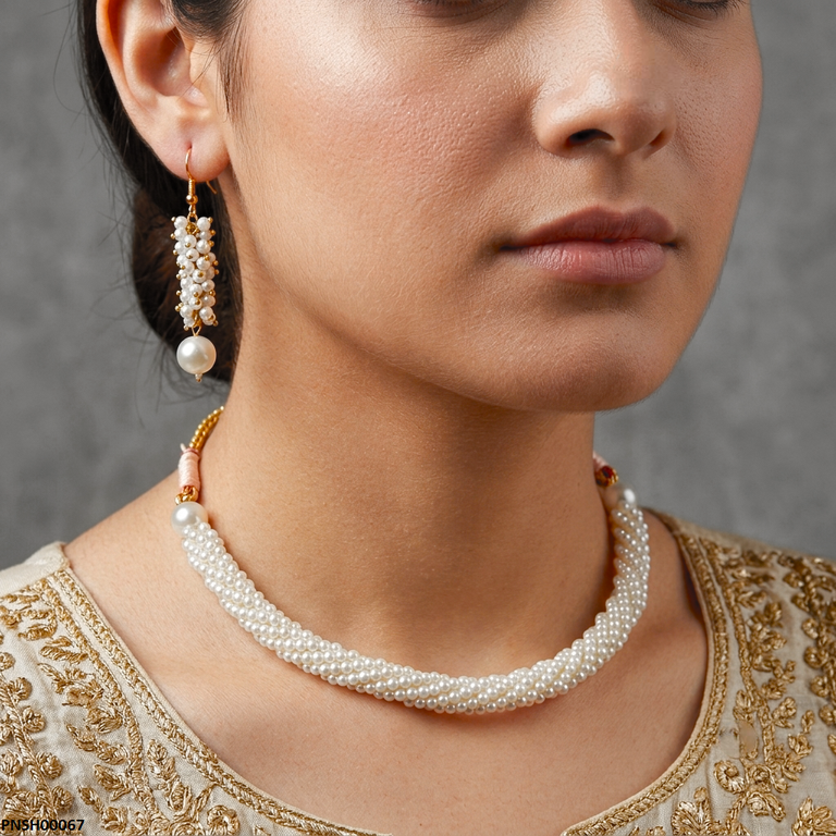 Pearl Round Necklace Set