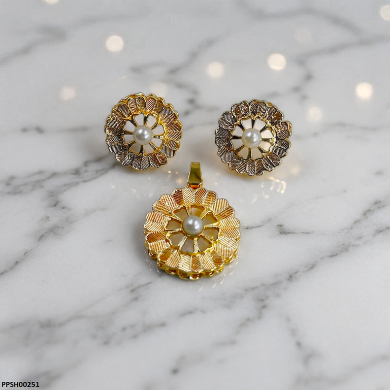 Round Flower Pedant Set